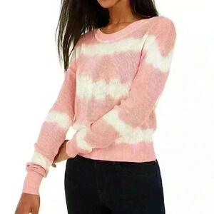 Crave Fame Juniors' Tie-Dyed Crew-Neck Sweater
